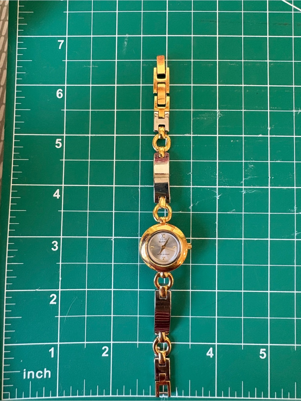 Anne Klein Gold-Tone Two-Tone Link Bracelet Watch